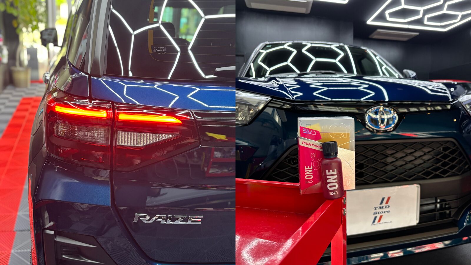 【施工実績】TOYOTA RAIZE｜レーザーブルークリスタルシャインにGYEON Q2 One Evoを施工