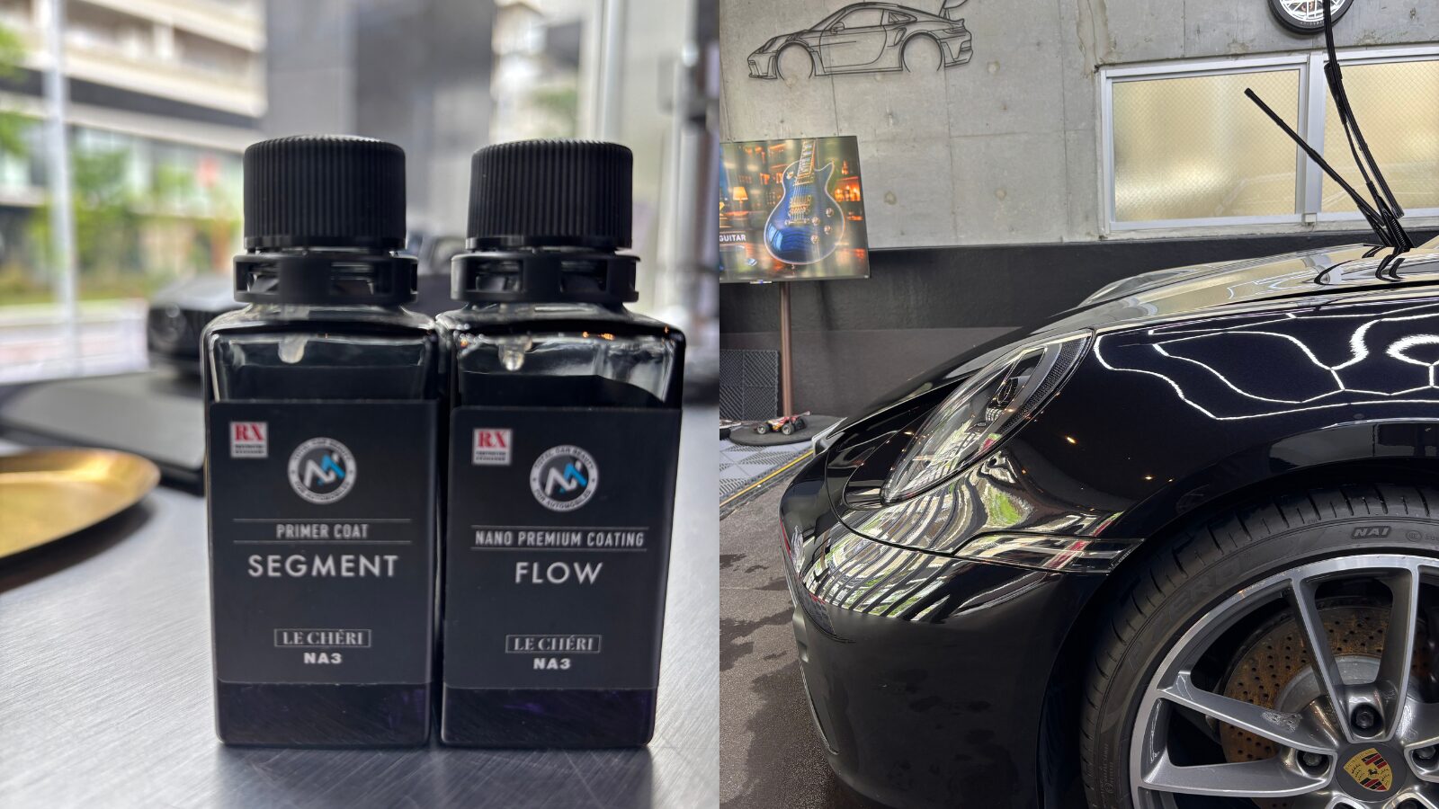 PORSCHE 911 Carrera ジェットブラックメタリックにNA3 SEGMENT+NA3 FLOW(2層コーティング)を施工|横浜市青葉区のコーティング専門店 TMD Store