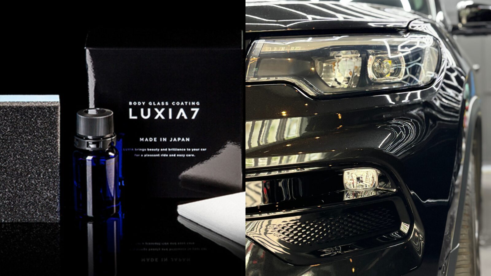 JEEP COMPASS ブリリアントブラッククリスタルにLUXIA 7を施工|横浜市青葉区のコーティング専門店 TMD Store