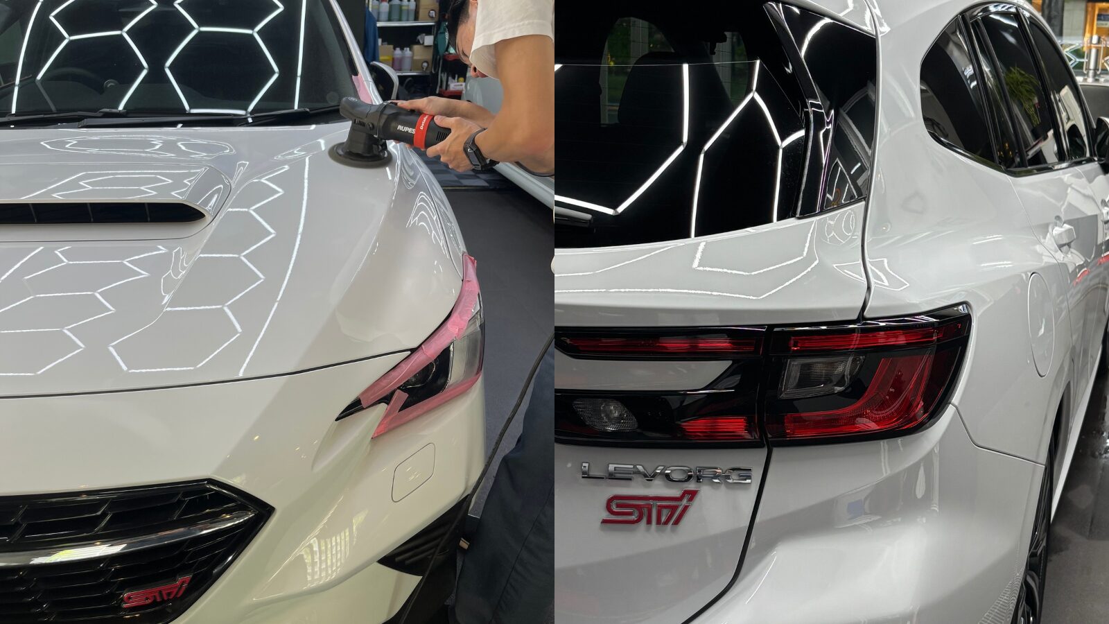 SUBARU LEGACY STI セラミックホワイトにボディ・ウィンドウ・ホイールコーティングを施工|横浜市青葉区 TMD Store