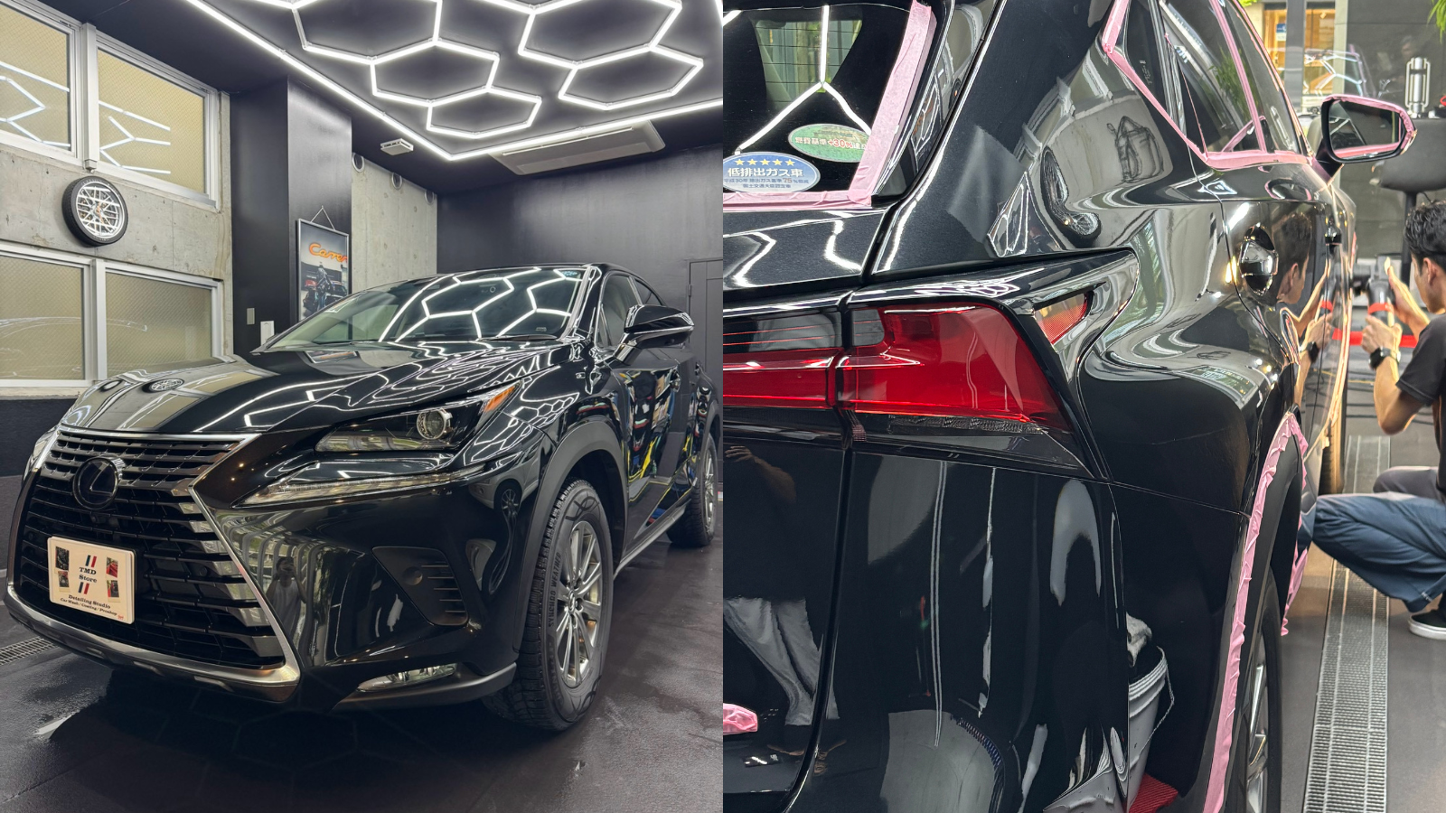 LEXUS NX グラファイトブラックガラスフレークをリフレッシュ|5年目のコーティング施工