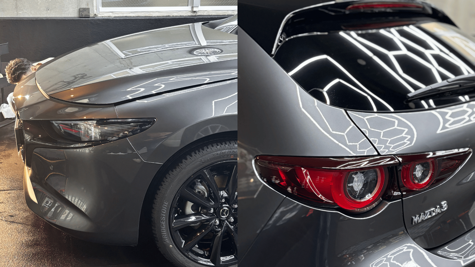 MAZDA3ファストバック マシーングレープレミアムメタリックにLUXIA 7